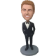Black Suit Groomsman Bobblehead