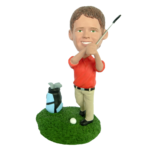 Custom golfing bobblehead