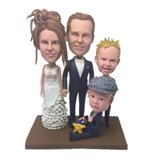 4 People Family Bobbleheads
