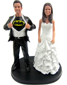 Batman Wedding Cake Topper Bobbleheads