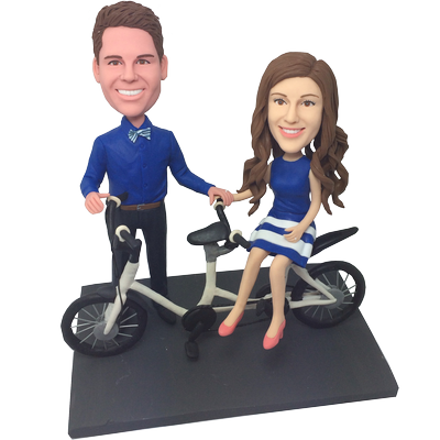 Bicycle Couple Custom Bobbles