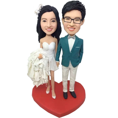 Bride Carring Dress Wedding Bobbles