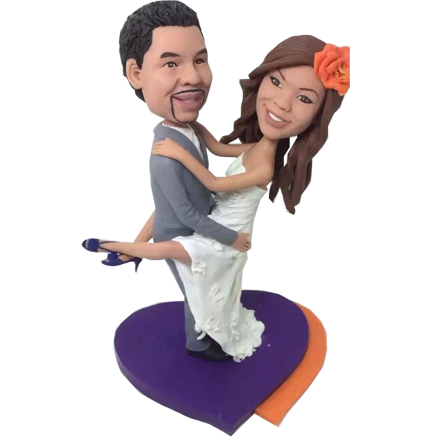 Bride Jumpping on Groom Bobbles