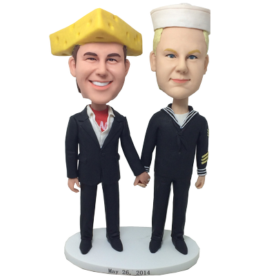 Cheesehead and Chef Wedding Bobbles