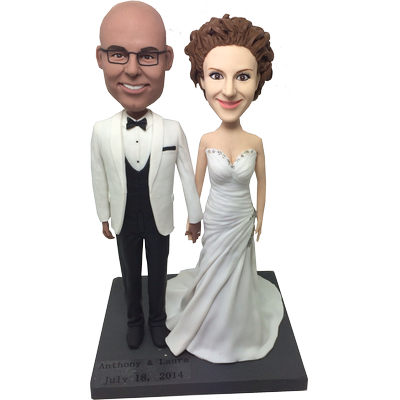 Classic Wedding Cake Topper Bobbleheads