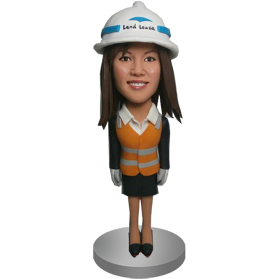 Construction Lady Bobblehead