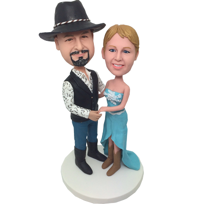 Cowboy Wedding Bobble Heads