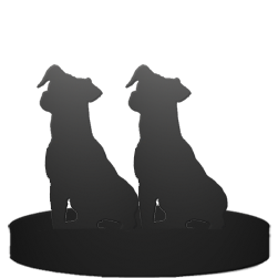 2 dog figurines