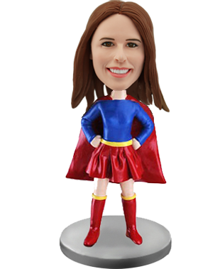 Custom Bobble Head Girl Super Hero
