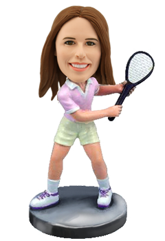 Custom female tennis bobble head
