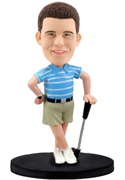 Custom golfing bobble head 