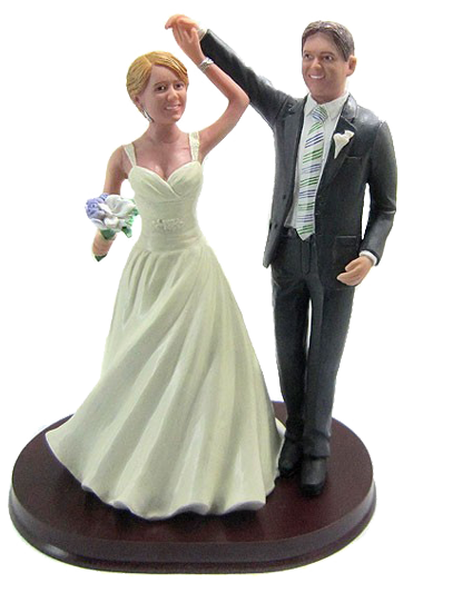 Dancing Couple Wedding Cake Topper