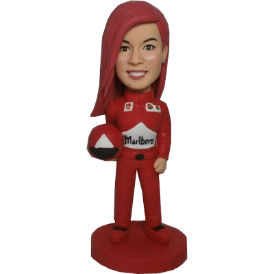 Female F1 Racer Bobble Head