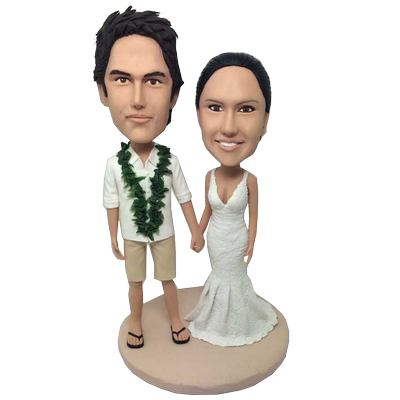 Hawaiian Wedding Custom Bobbleheads