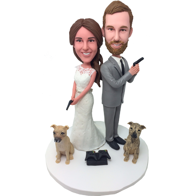 Heroes and Dogs Wedding Bobbles
