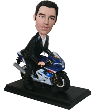 Man on Motorcycle Bobblehead