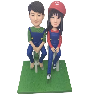 Mario Style Couple Bobbleheads