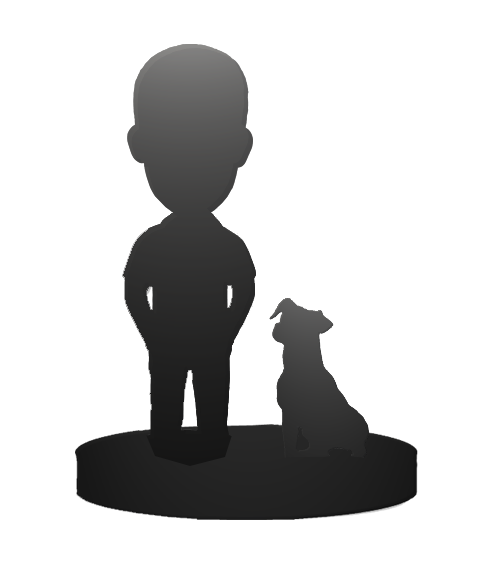 One Person and Dog Bobbleheads