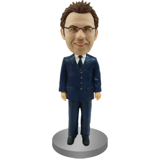 Personalised Bobble Head Airline Pilot