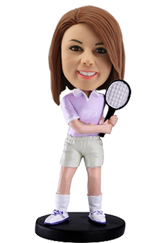 Customized Bobblehead Woman Tennis