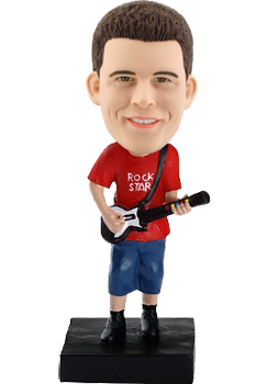 Personalized Bobble Head Guitar Player