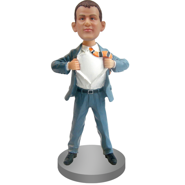 Personalized Bobblehead In Clark Kent Pose