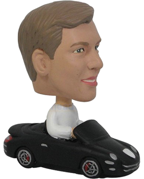 Personalized Customize Bobblehead Man In Sports Car