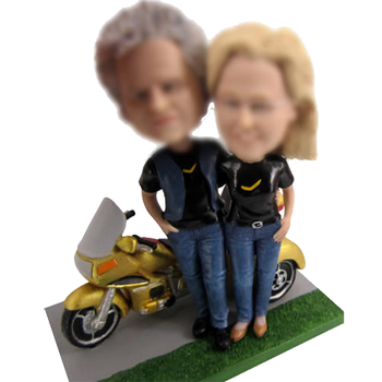 Bobbleheads With Motorcycle