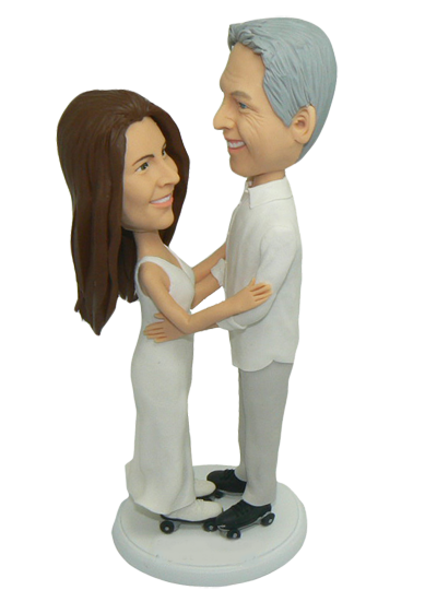 Skate Couple Cake Topper