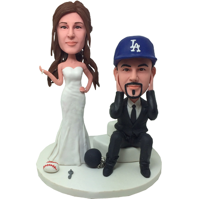 Sport Fans Wedding Cake Toppers