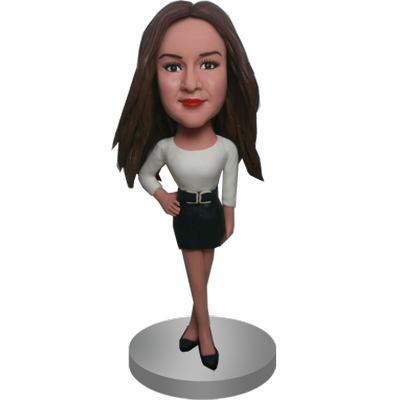 Stylish Girl Custom Bobble