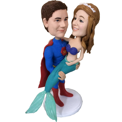 Superman and Mermaid Bobbleheads