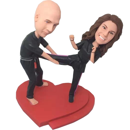 Taekwondo Couple Bobbleheads