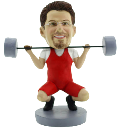 Custom Weightlifter Bobblehead
