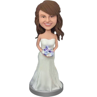 White Dress Bridesmaid Bobblehead