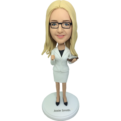 White Suit Office Lady