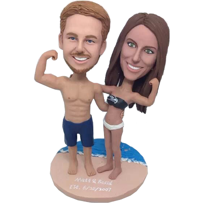 Workout Couple Wedding  Bobbleheads