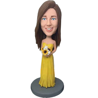 Yellow Dress Bidesmaid Bobblehead