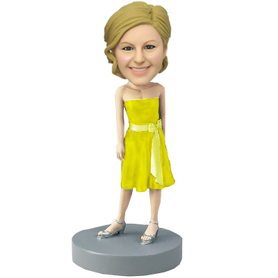 Yellow Dress Bridesmaid Bobblehead