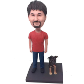 Man and Dog Bobblehead