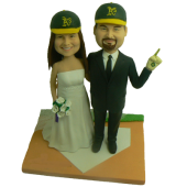 Baseball Fans Wedding Cake Topper