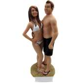 Bikini Bride and Swinning Suit Couple