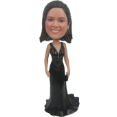 Black Dress Lady Custom Bobblehead