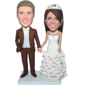 Brown Suit Wedding Bobbleheads