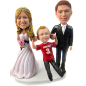 Couple and Kid Cake Topper