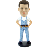 Custom Bobblehead Construction Worker