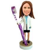 Custom Bobblehead Female Dentist