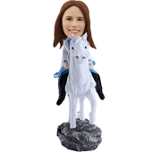Custom Bobblehead Lady on Horse