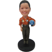 Custom Female Racer Bobblehead