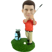 Custom golfer bobble head